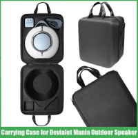 Speaker Carrying Case Pouch EVA Storage Bag Travel Case with Straps Waterproof Protective Bag for Devialet Mania Outdoor Speaker