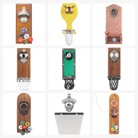 A Like Creativity Vintage Wall Bottle Opener Magnetic Wall Mounted Bar Beer Glass Bottle Cap Opener