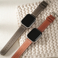 【W.wear】Apple Watch Series 8/7/6/5/4/SE/Ultra-舒適麂皮(蘋果錶帶/珊瑚橘色/烘焙摩卡)