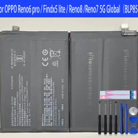 New Replacement Battery BLP855 For OPPO Reno6 pro / Findx5 lite / Reno8 /Reno7 5G Global version Phone Battery+Tools