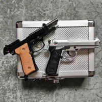 1:3 Mini Colt 1911 Pistol Model Alloy 92f Keychain Glock G17 Detachable Fake Gun Collection Pendants with Box for Gift