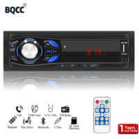 BQCC Car Stereo Player FM Radio 1 din MP3 Player Digital Bluetooth Car Radio Stereo Audio Music USB/SD with In Dash AUX Input