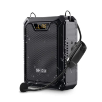 SHIDU 30W Waterproof Bluetooth Voice Amplifier for Teacher Headset Wireless/Wired Microphone Speaker as 5000mAh Power Bank M1000
