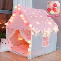 MJ Tenda Anak Tenda Rumah Anak Tenda Princess Jumbo Tenda Anak Perempuan Indoor Outdoor Murah Pink +