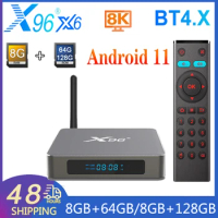 X96 X6 TV BOX android 11 2.4G&amp;5G Dual WiFi 1000M BT4.0 new smart TV Media Player Set top box 8K android x6 tv box