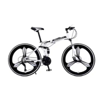 Manufacturer Wholesale Mountain Cycle Bike 26Inch Variable Speed Folding Full Suspension Cheap Bicycle Road Bike Disc Brake Mtb