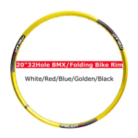2 Pcs BMX 20 Inch Bicycle Rim 32 Hole Double Layer RIM For Folding Bike Fixed Gear Street Bike Colorful Rim Wheel Customized