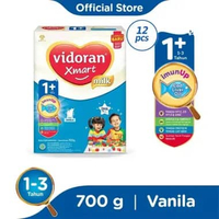 [12 Pcs] Vidoran Xmart 1+ Vanilla Susu Formula 700 g