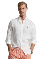 เสื้อเชิ้ต Polo Ralph Lauren  Custom Fit Linen Shirt สีขาว