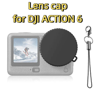 For DJI Osmo Action 6 Camera Silicone Lens Cap with Anti-loss Strap