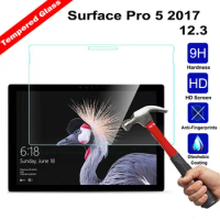 9H Hard Tempered Glass Screen Protector For Microsoft Surface Pro 5 2017 12.3 inch Tablet PC Anti-shock Protective Film