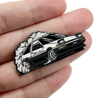 Initial D Brooch Enamel Pins for Clothes Jacket Backpacks Japanese Anime Jewelry Hat Badge Racing Pattern Gift