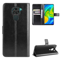 Fashion Wallet PU Leather Case Cover For Xiaomi Redmi Note 9/Redmi Note 9 Pro 5G Flip Protective Phone Back Shell Card Holders