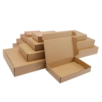 500pcs/Lot Wholesale Natural Shipping Box Kraft Carton Packaging Wedding Party Candy Event Gift Box