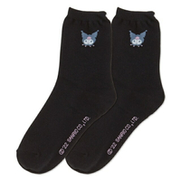 小禮堂 酷洛米 成人棉質短筒襪 23-25cm (黑大頭款)