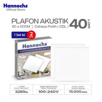 Hannochs Lampu Downlight LED Decoratif Anti Silau Plafon Akustik 60x60CM 40W - Cahaya Putih (1 Kotak