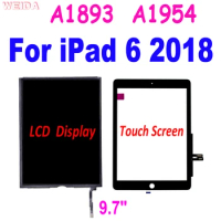 9.7" For iPad 6 2018 LCD A1893 A1954 iPad 6 6th 2018 for iPad 9.7 2018 LCD Display Touch Screen Digitizer For iPad 6 2018 Touch