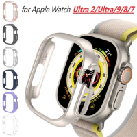 Case for Apple Watch Ultra/Ultra2 49mm PC Hard Protective Case Hollow Frame Bumper Shell for iwatch Series 9/8/7 41mm 45mm Cover