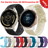 18mm Silicone Watch Band For Garmin Venu 3S 2S Strap Vivoactive 4S/Vivomove 3S/Active S/Forerunner 255S 265S Bracelet Wristband