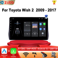 Android 13 For Toyota Wish 2 II XE20 2009 - 2017 Car Radio Multimedia Video Player Navigation GPS Android No 2din 2 din dvd