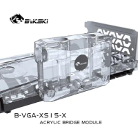 BYKSKI L-shaped bridge module for GPU Water Block Acrylic Multifunctional Change Direction Top-Side B-VGA-XS15-X