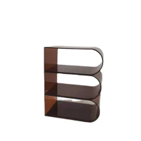 Nordic Light Luxury Book Shelf Arch Acrylic Storage Shelves Creative Multi-layer Book Cabinet Versatile Practical Coffee Table