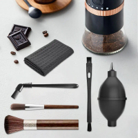 6 Pieces Cleaning Brush Towel Set Coffee Portafilter Cleaning Brush Set Espresso Grinder Machine Acc