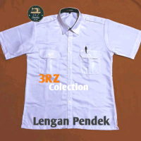 Atasan Baju Dinas Putih Pria Pendek Kerah Hitam Dinas Pria Baju Pdh