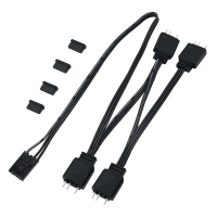 1 to 4 ARGB Splitter Extension Cable Connect to 5V 3-Pin ARGB for Corsair Commander Core and ICUE Co