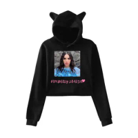 Kimberly Loaiza Streetwear logo Pullover Hoodie Merch Hoodies Sweatshirts for Girls Cat Ear Crop