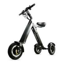Folding adjustable electric 3 wheel kick scooter high quality cost-effective three wheels foldable with seat