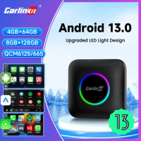 Carlinkit Ai Box Android 13 Led Wireless Android Auto &amp; CarPlay Smart Tv Box QCM6225 Support Youtube Netflix Car Accessories