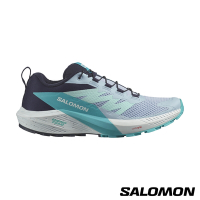官方直營 Salomon 女 SENSE RIDE 5 野跑鞋 羊絨藍/碳藍/藍