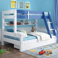 Modern Baby Cot Bed Crib Wood Home Bedroom Furniture Double Bunk Safe Infant Baby Bed For Children Kids