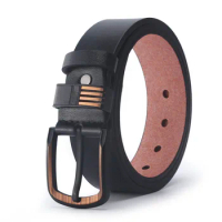 Timeless Elegance Men's Black PU Leather Belt With Square Alloy Buckle Ideal For Business And Casual Attire