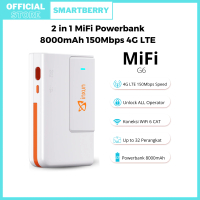 INXUN MiFi G6 2 in 1 MiFi Powerbank 8000mAh 150Mbps 4G LTE WiFi6 Modem Portable Hotspot dengan Konek