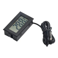 New LCD Digital Thermometer Hygrometer Temperature Indoor Convenient Temperature Sensor Humidity Meter Gauge Instruments Cable