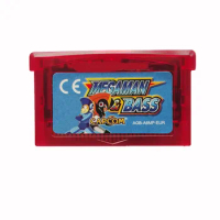 Video Game Megaman Bass for 32 Bit Handheld Player Cartridge Console EUR Version Card Red Shell