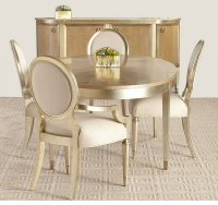 餐桌 美式圓形餐桌實木橢圓形餐椅組合新古典簡歐餐桌椅法式餐桌