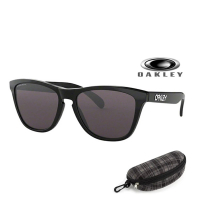 【Oakley】奧克利 FROGSKINS 亞洲版 舒適輕量設計太陽眼鏡 OO9245 75 黑框抗UV深灰鏡片 公司貨