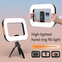 Lampu Cincin Selfie, Boleh Dicas Semula, Dwiwarna Boleh Laras, dengan Bateri 6600mAh lcd vivo y15