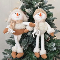聖誕公仔 出口款SwanLace毛絨圣誕老人雪人針織毛線玩偶公仔擺件圣誕樹掛件