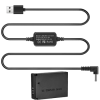 5V USB Convertor Cable + DR-E12 DC Coupler Replace LP-E12 Battery Kit for Canon EOS M EOS M2 EOS M10 EOS M50 EOS M100 Camera