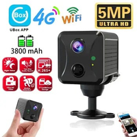 Ubox CCTV Camera 5MP 4G Sim Card or Wifi Home Surveillance Camera Intercom PIR Infrared Detection Mini Baby Security IP Camera