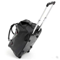 20 Inch PU Travel trolley bag wheels bag 24 Inch women Rolling Luggage bags cabin size wheeled Bag Business baggage suitcase man