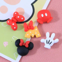 10Pcs New Cute Mouse Head Palm Flat back Resin Cabochon Scrapbooking Fit Phone Deco Parts DIY Hair Bows Center Accessories