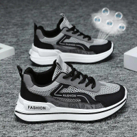Men's Shoes Spring 2025 New Trendy All-Match Casual Sports Shoes Men's Platform Height Increasing Br