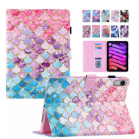 Case For iPad mini 6 2021 Smart Case for iPad mini 6 6th Gen 8.3 inch Cover Funda Tablet Protector Cute Painted Stand Coque