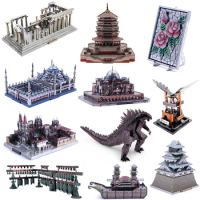 Microworld 3D metal puzzle Red devils scorpion model Assembly metal Model kits DIY 3D Laser Cutting Model puzzle toys gift