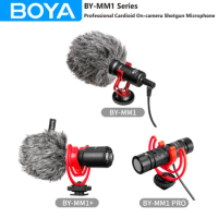 BOYA BY-MM1 Professional Cardioid On-camera Shotgun Microphone for PC Android Smartphone Canon Nikon DSLRs Youtube Gaming Vlog